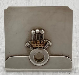 Regimental Menu Card Holder for the 14th Sikh Regiment, King George's Own Ferozepore Sikhs.