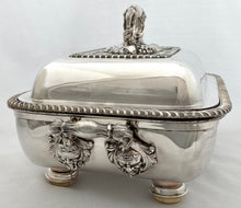 Georgian Old Sheffield Plate Entree Dish & Mask Head Warming Stand.
