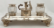 William IV Silver Inkstand. London 1834 Joseph Angell I & John Angell I. 16 troy ounces.