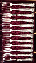 William IV King's Husk Pattern Silver Dessert Knives & Forks for Twelve. Sheffield 1834 George Hardisty.