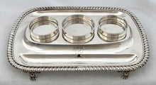 Georgian, George III, Crested Silver Inkstand. London 1816 J. E. Terrey & Co. 25 troy ounces.