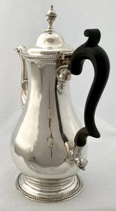 Georgian, George III, Silver Coffee Pot. London 1777 Charles Wright. 19 troy ounces.