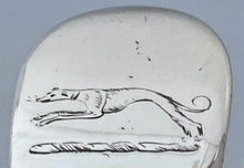 Georgian, George III, Greyhound Crested Silver Soup Ladle. London 1773 Thomas Ellis. 5.5 troy ounces.