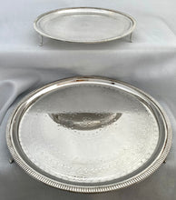 Graduated Pair of Silver Plated Salvers with Monogram for Alfred de Rothschild.