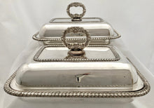 Georgian, George III, Pair of Old Sheffield Plate Crested Entree Dishes, circa 1810.