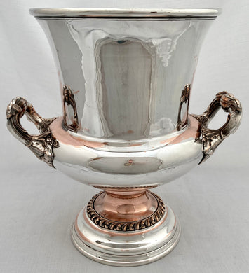 Late Georgian Old Sheffield Plate Campana Form Wine Cooler, circa 1820 - 1840.