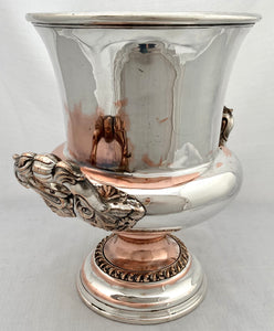 Late Georgian Old Sheffield Plate Campana Form Wine Cooler, circa 1820 - 1840.