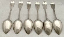 Georgian, George III, Six Silver Teaspoons. Newcastle 1795 or 1819, Thomas Watson. 2.4 troy ounces.