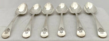 George III Six Silver Regimental Dessert Spoons for The Royal Miners Regiment. London 1811 Joseph Ash. 7.7 troy ounces.