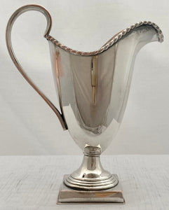 Georgian, George III, Old Sheffield Plate Helmet Shape Cream Jug, circa 1780 - 1800.