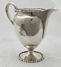 George V, Crested Silver Cream Jug. London 1913 Asprey & Co. Ltd. 2.6 troy ounces.