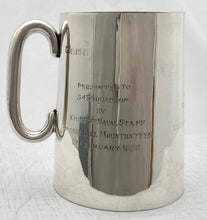 Silver Tankard Presened to 543 Squadron RAF by Chief of Naval Staff Admiral Earl Mountbatten.