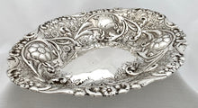 Victorian Foliate Repousse Silver Dish. London 1889, Sibray, Hall & Co. 7.8 troy ounces.