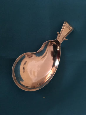 Georgian, George III, silver, kidney shaped caddy spoon. Birmingham 1810 Cocks & Bettridge