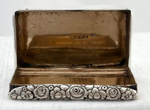 Georgian, George III, Silver Snuff Box. London 1817 George Pearson. 3.4 troy ounces.