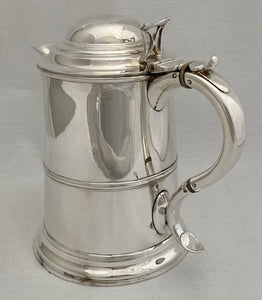 Victorian Silver Plated Tankard Jug in the Georgian Manner.