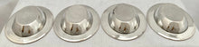 Victorian Set of Four Silver Plated & Cut Glass Salt Dishes, circa 1850 - 1860.