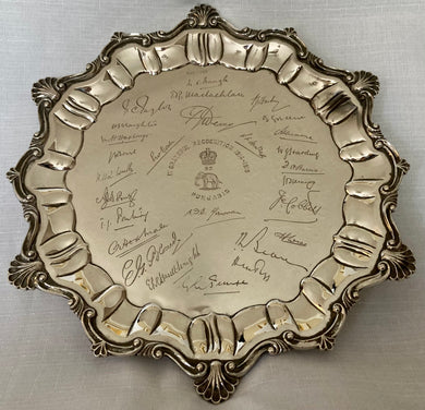 Indian Silver First World War Commemorative Salver for 92nd Punjabis.  Orr Silver of Madras.