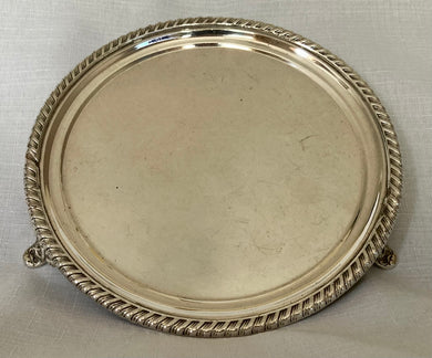 Georgian Old Sheffield Plate Waiter, circa 1820.