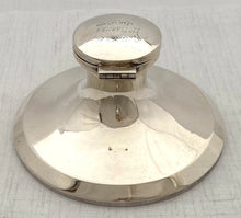 George V Silver Capstan Inkwell. Chester 1916 James Deakin & Sons.