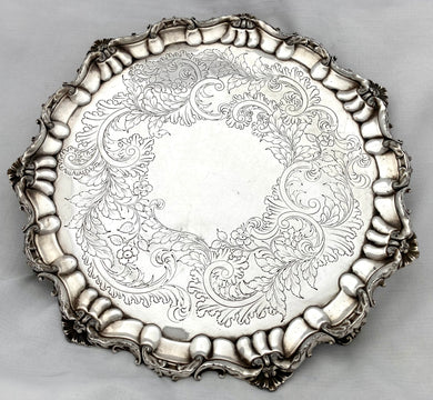 Georgian, George IV, Large Old Sheffield Plate Salver, circa 1820.