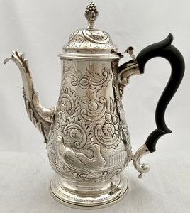 Georgian, George III, Silver Coffee Pot, London 1783 Hester Bateman. 26 troy ounces.