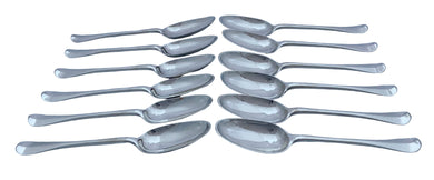 Twelve George II Scottish Silver Tablespoons. Edinburgh 1754 Lothian & Robertson. 27 troy ounces.
