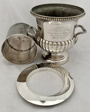An Edwardian Silver Plated Wine Cooler Presented to Lionel Nathan de Rothschild.