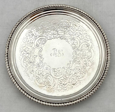 Georgian, George IV, Silver Salver. London 1824 Richard Pearce. 16.8 troy ounces.