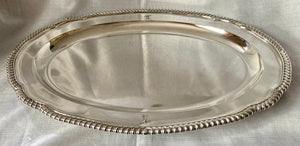 Georgian, George IV, Crested Silver Meat Tray. London 1826 William Eley II. 88.7 troy ounces.