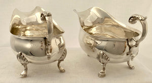 Georgian, George III, Pair of Silver Sauce Boats. London 1762 George Smith I. 21.4 troy ounces.