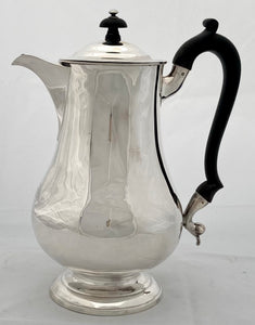 Georgian, George IV, Silver Hot Water Jug. London 1825 Michael Starkey. 20.2 troy ounces.