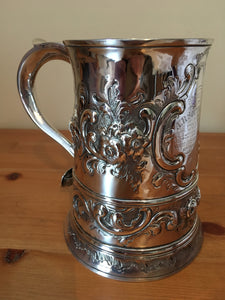 Georgian, George III, silver tankard. London 1778 John King. 16.5 troy ounces.