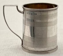 Georgian, George III, Silver Mug. London 1810, Rebecca Emes & Edward Barnard I. 4.5 troy ounces.