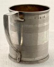 Georgian, George III, Silver Mug. London 1810, Rebecca Emes & Edward Barnard I. 4.5 troy ounces.