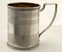 Georgian, George III, Silver Mug. London 1810, Rebecca Emes & Edward Barnard I. 4.5 troy ounces.