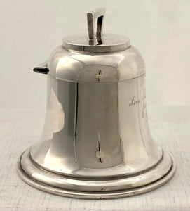 Edwardian Silver Bell Inkwell. Birmingham 1910 Asprey & Co Ltd.