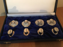 Novelty formal hat silver place card holders. Asprey and Mappin & Webb, 1997/8.