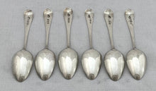 Georgian, George III, Six Silver Teaspoons. London 1797 Richard Crossley. 3.5 troy ounces.