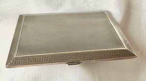 Asprey, George V silver cigarette case. London 1926 Asprey & Co. Ltd. 5 troy ounces.