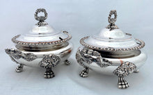 Georgian, George IV, Pair of Old Sheffield Plate Sauce Tureens & Covers, circa 1820 - 1830.