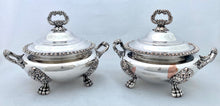 Georgian, George IV, Pair of Old Sheffield Plate Sauce Tureens & Covers, circa 1820 - 1830.