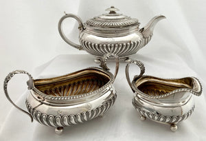 Georgian, George III, Silver Tea Set. London 1816 Alice and George Burrows II. 42.5 troy ounces.