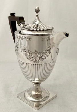 Edwardian Silver Coffee Pot. Birmingham 1904 George Nathan & Ridley Hayes. 14.7 troy ounces.