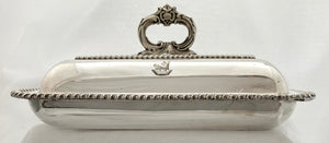 Victorian Boar's Head Crest Silver Plated Entree Dish. A B Savory & Sons of London circa 1840 - 1860.