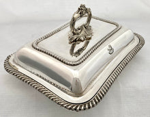 Victorian Boar's Head Crest Silver Plated Entree Dish. A B Savory & Sons of London circa 1840 - 1860.