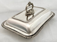 Victorian Boar's Head Crest Silver Plated Entree Dish. A B Savory & Sons of London circa 1840 - 1860.