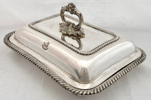 Victorian Boar's Head Crest Silver Plated Entree Dish. A B Savory & Sons of London circa 1840 - 1860.