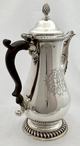 Georgian, George III, Silver Coffee Pot. London 1772 Francis Crump. 27.2 troy ounces.