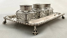 George III Silver Inkstand, Arms of Fitzgerald & Conolly. London 1769 Edward Aldridge II. 12 troy ounces.